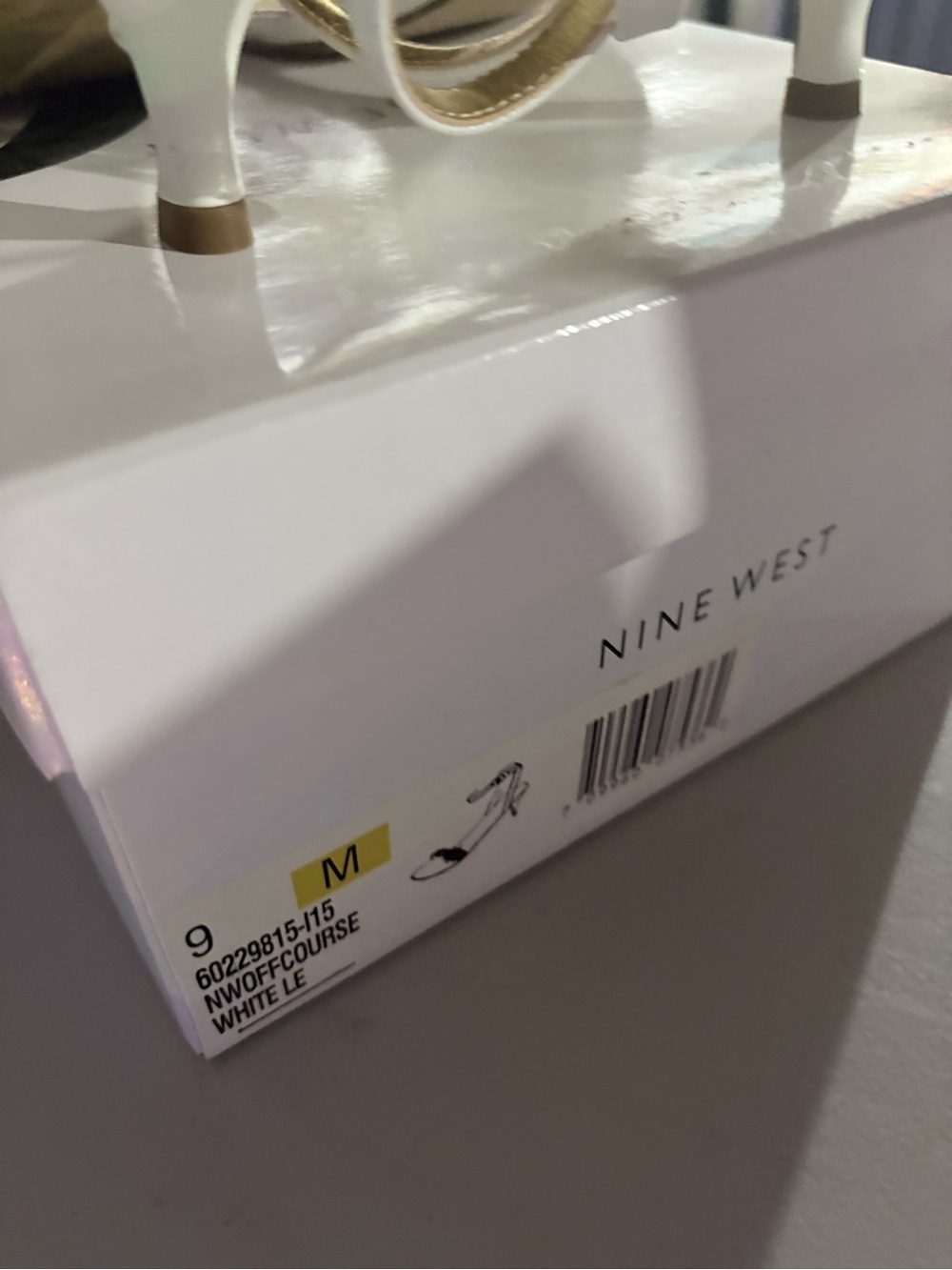 Nine West Women's White Crystal-Strap Dress kitten heels - Picture 5 of 5